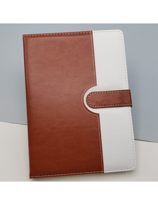 Çizgili Termo Deri Defter Kahverengi