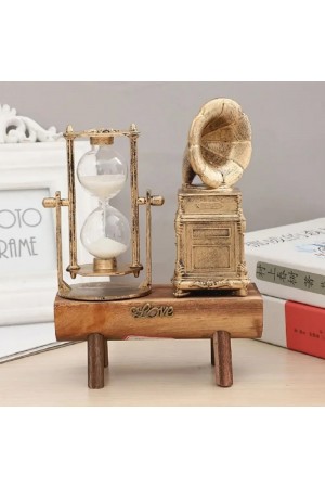 Nostaljik Gramafon Tasarımlı Kum Saati Nostaljik Gramafon Tasarımlı Kum Saati