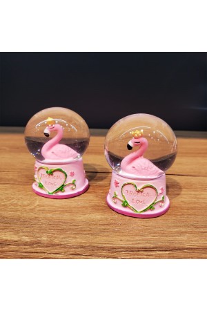 Mini Işıklı Flamingo Kar Küresi 1 Adet Mini Işıklı Flamingo Kar Küresi 1 Adet