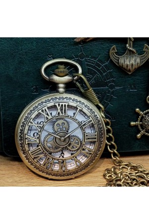 Antika Vintage Köstekli Saat Gökyüzü Roma Rakamı