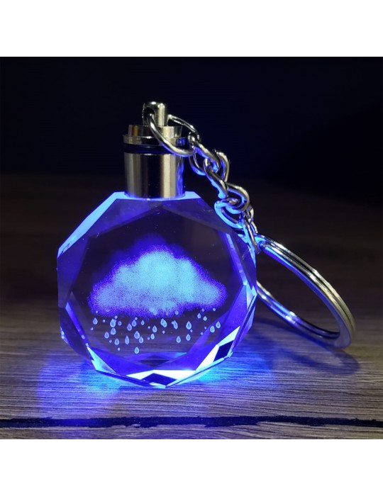 Yağmur Bulutu Tasarımlı Renk Değiştiren Anahtarlık