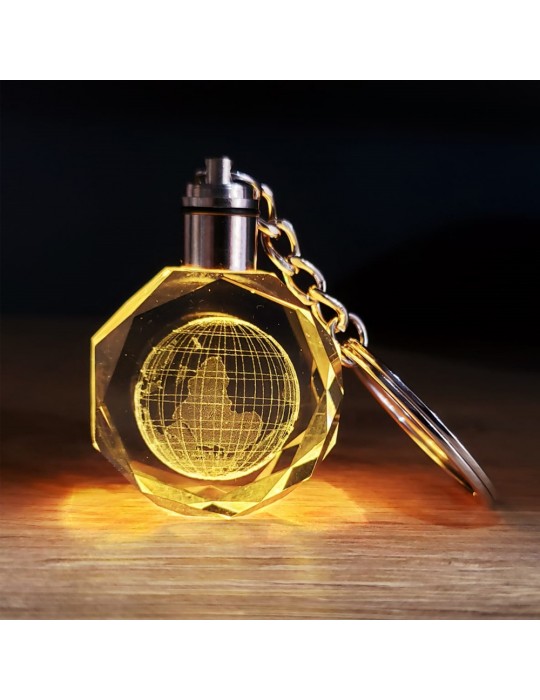 Kristal Dünya Tasarımlı Renk Değiştiren Anahtarlık