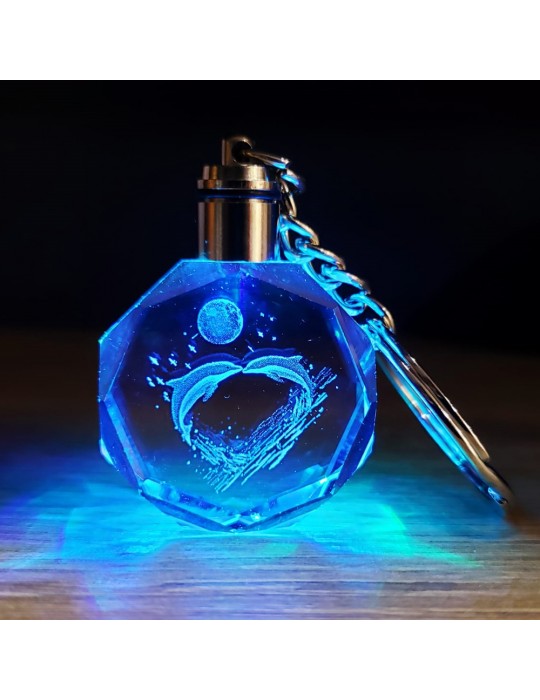 Yunus Balığı Tasarımlı Renk Değiştiren Işıklı Anahtarlık