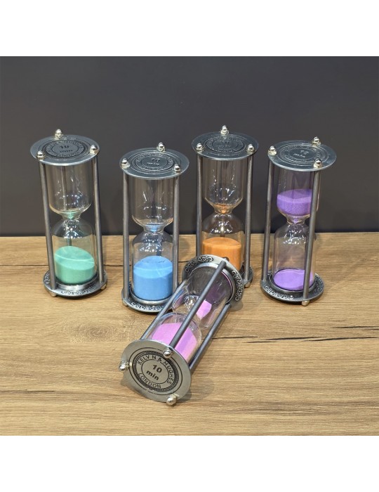 Metal 10 Dakikalık Kum Saati