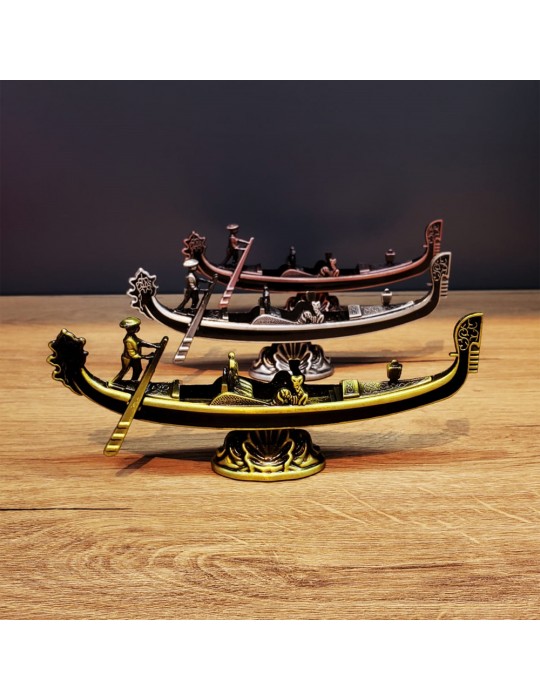 Metal Dekoratif Venedik Kayık 1 Adet
