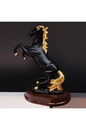Dekoratif Şaha Kalkan At Biblo Siyah