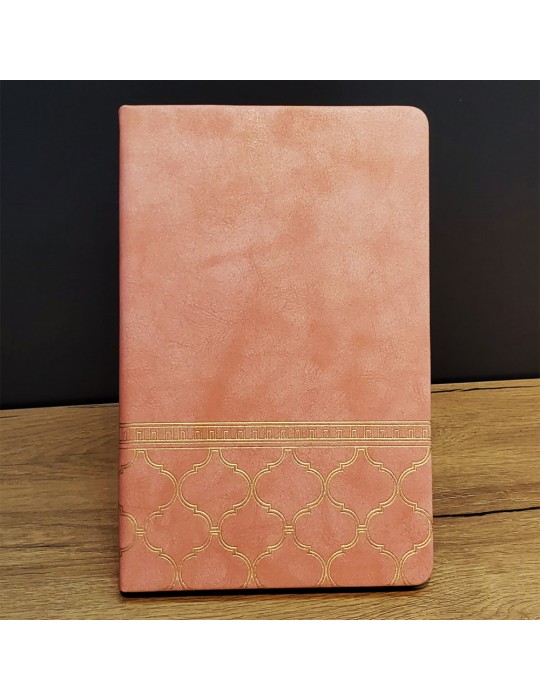 Desenli Deri Defter Somon