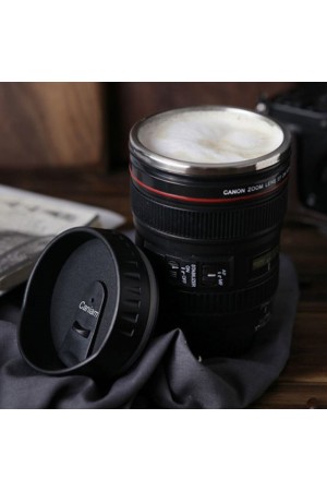 Çelik Objektif Lens Tasarımlı Kupa Bardak Çelik Objektif Lens Tasarımlı Kupa Bardak