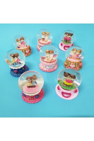 Dekoratif Mini Boy Sevgililer Kar Küresi Dekoratif Mini Boy Sevgililer Kar Küresi