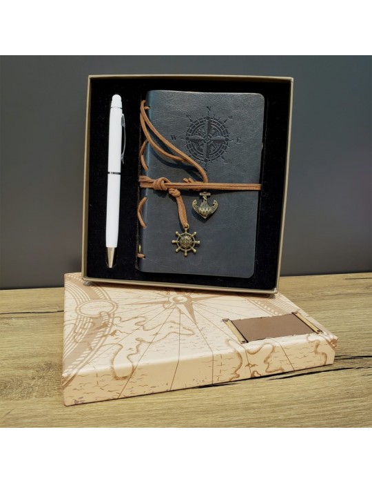 Defter Ve Kalem Kutulu Set Gri