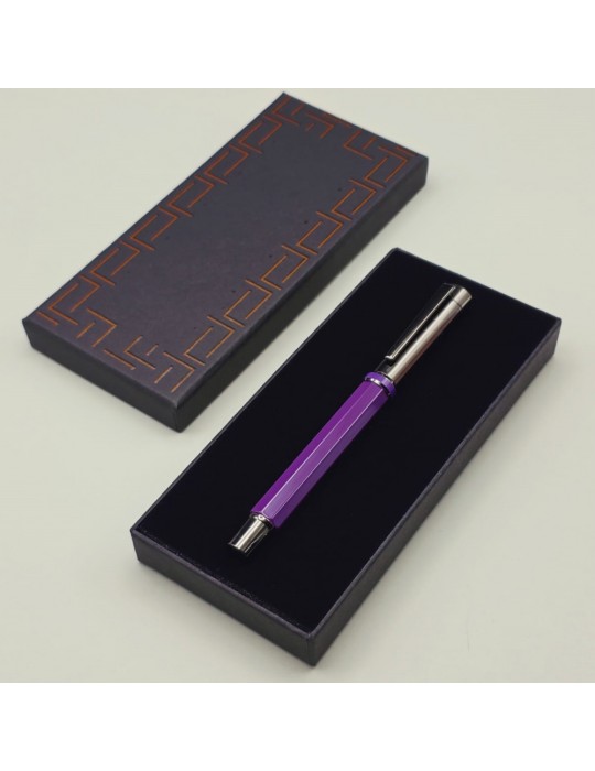 Kutulu Mor Metal Roller Kalem