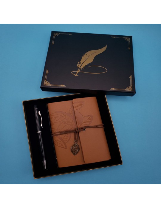 Taba Deri Defter ve Kalem Set