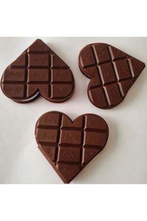 Kalp Tasarımlı Çikolata Not Defteri Kalp Tasarımlı Çikolata Not Defteri