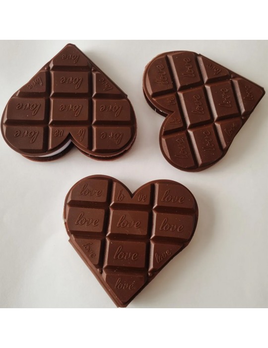 Kalp Tasarımlı Çikolata Not Defteri