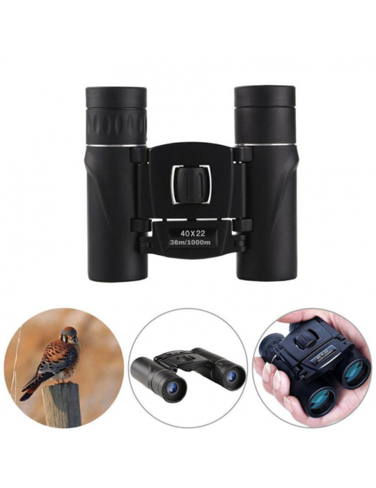 40x22 Cepte Taşımalı Kauçuk Kaplamalı Mini Dürbün 1000m/36m