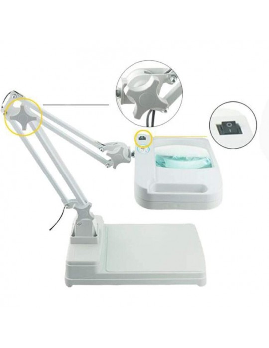 5X 10X Büyüteç - Led Işıklı Süper Parlak Enerji Tasarruflu Masa Lambası Lt-861