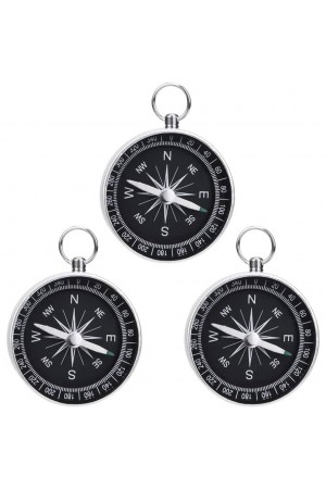 Mini Paslanmaz Alüminyum Pusula G44-2B Gümüş