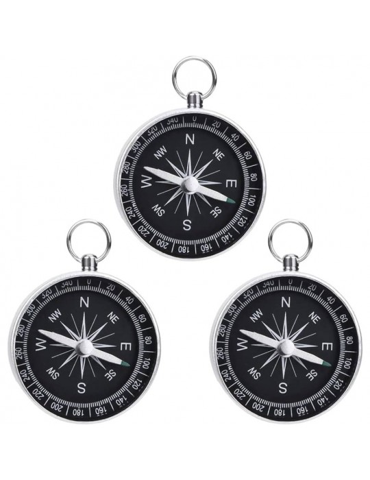 Mini Paslanmaz Alüminyum Pusula G44-2B Gümüş