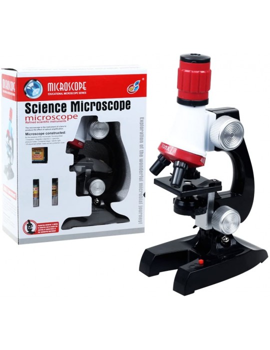 Eğitici Mikroskop Kiti Zoom Led Işıklı 100X 400X 1200X St1200X