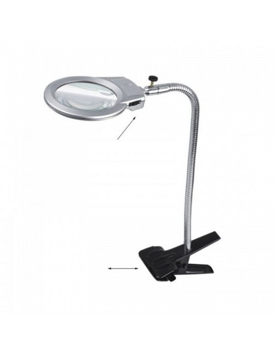 2.5X90 Mm 5X24 Mm Büyüteç Mandallı Metal Hortumlu Masa Üstü Büyüteç