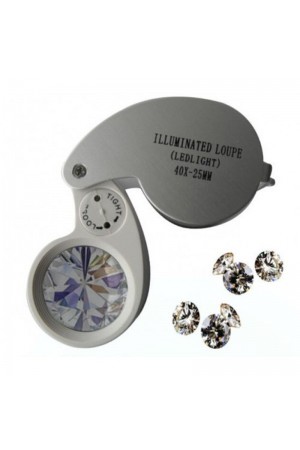 Mini 40X25Mm Takı Büyüteç Cep Büyüteç Teftiş Elmas Pullar Madeni Kontrol Lup Mg21011
