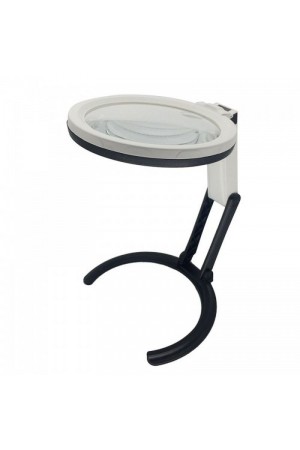 2X5X120Mm 10 Ledli Masaüstü Büyüteç