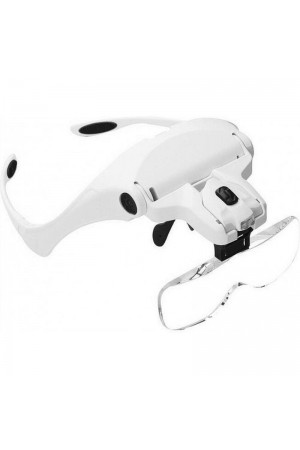 5 Lens 1.0X-3.5X 2Led Işıklı İle Ayarlanabilir Gözlük Büyüteç 9892B2