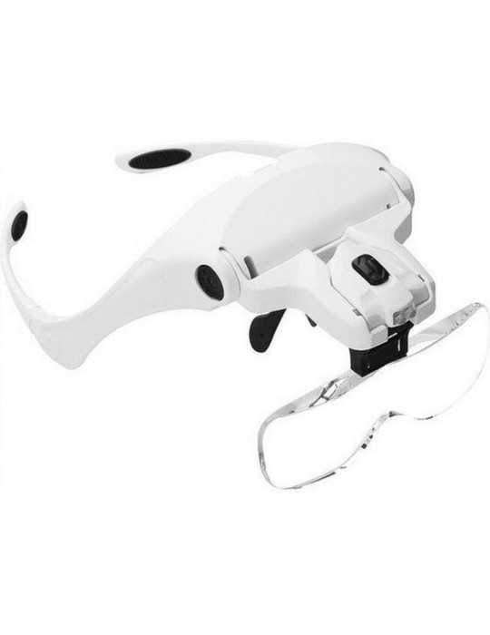 5 Lens 1.0X-3.5X 2Led Işıklı İle Ayarlanabilir Gözlük Büyüteç 9892B2