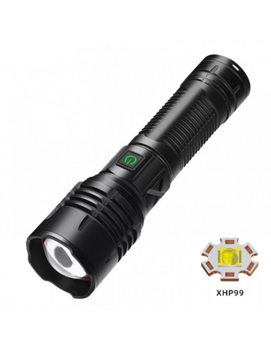 F-38 Yüksek Güç Ultra Spot Uzun Menzilli El Feneri Şarj Edilebilir LED Güçlü El Fener Aydınlatma