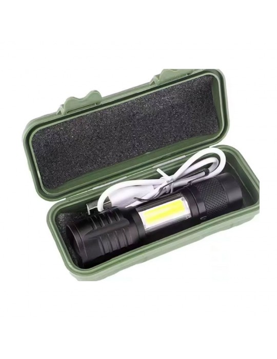 Taktik El Feneri Usb Şarj Edilebilir Kamp Feneri Cob Zumlanabilir Mini Taşınabilir El Feneri Ws-5454