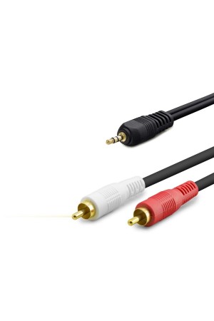 3.5 Mm To 2Rca Kablo 2Lıne Gold 1.5M Siyah HDX1058