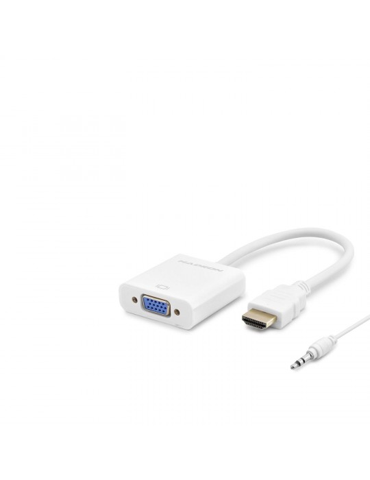 Hdmı To Vga F Çevirici 1080P + Audıo Beyaz HDX2019