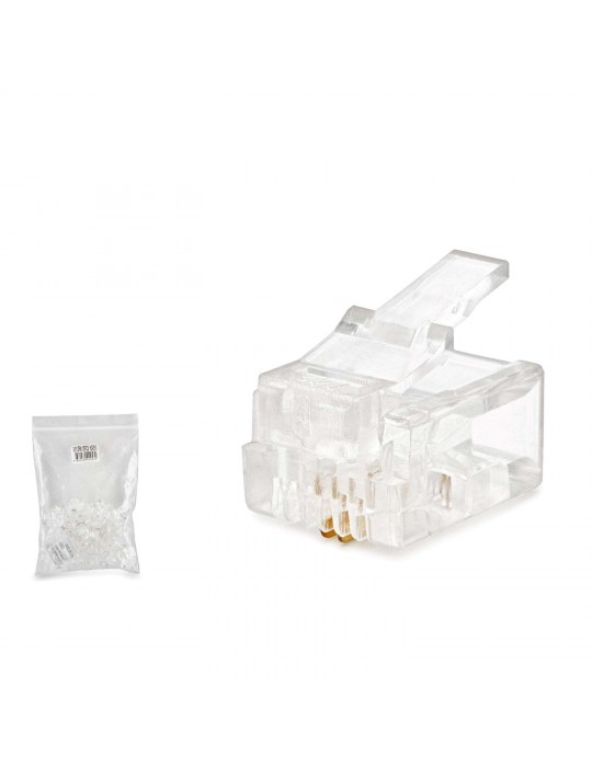 RJ11 Konnektör 2 Pın Telefon 100 Lü Paket Şeffaf HDX5018