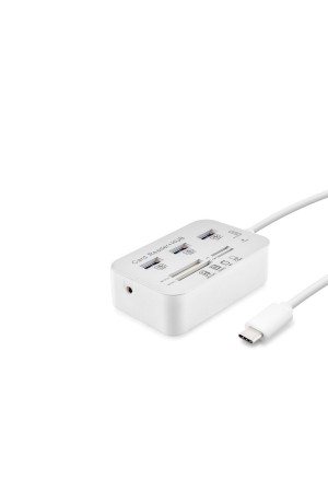 Type-C Hub 3*Usb3.0 + Ms + Sd + M2 + Tf 20Cm Beyaz HDX7029