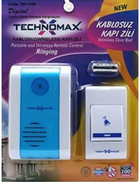 Kablosuz 100 MT Mesafeli Kapı Zili