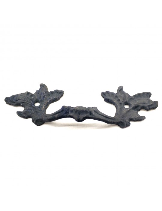 Antika Tarz Dekoratif Pirinç Çiçek Kapı Kulbu - 40x125 mm, Oksit