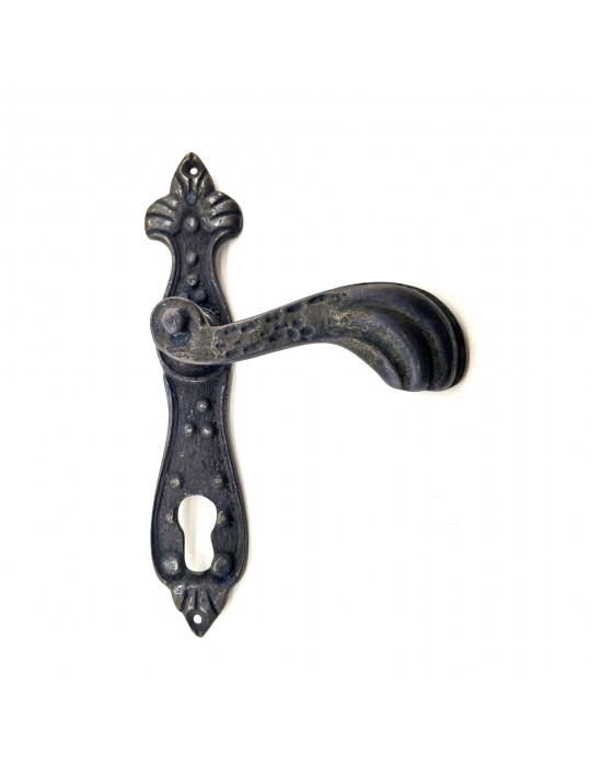 Antika Tarz Dekoratif Pirinç Mevlana Yale Kapı Kolu - 228x48 mm, Oksit