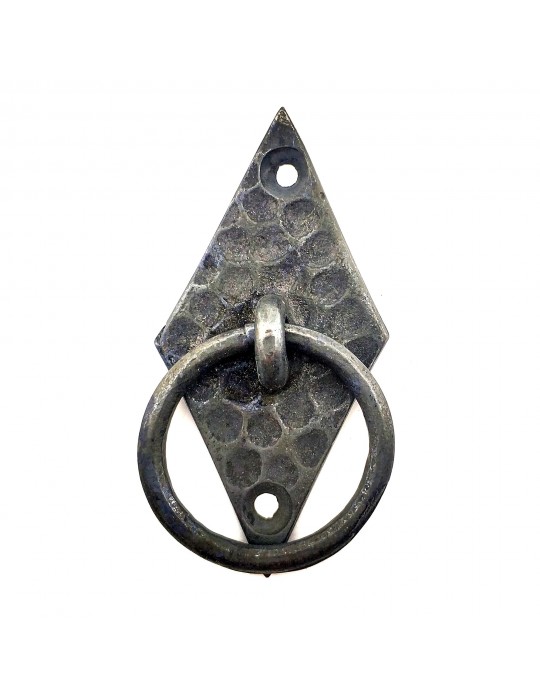 Antika Tarz Dekoratif Pirinç Dik Baklava Halka , Mobilya Kulbu - 82x41 mm, Oksit