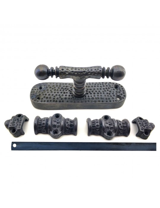 Antika Tarz Dekoratif Pirinç Üstten İspanyolet - 133x40 mm, Oksit