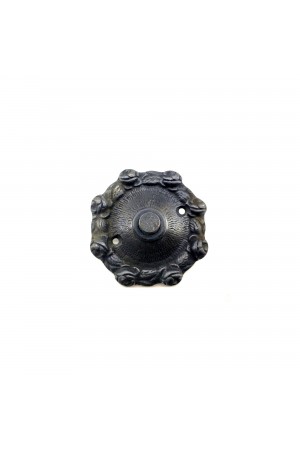 Antika Tarz Dekoratif Pirinç Güllü Kapı Zili - 75mm, Oksit Antika Tarz Dekoratif Pirinç Güllü Kapı Zili - 75mm, Oksit