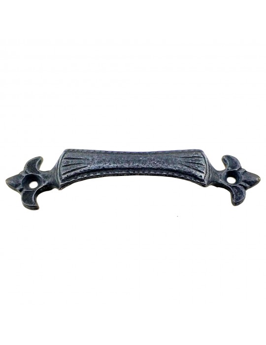 Antika Tarz Dekoratif Pirinç Lale Mobilya Kulbu - 27x115 mm, Oksit