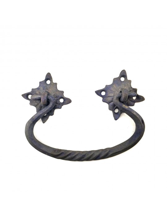 Antika Tarz Dekoratif Pirinç Kazan Kulbu - 90x130 mm, Oksit