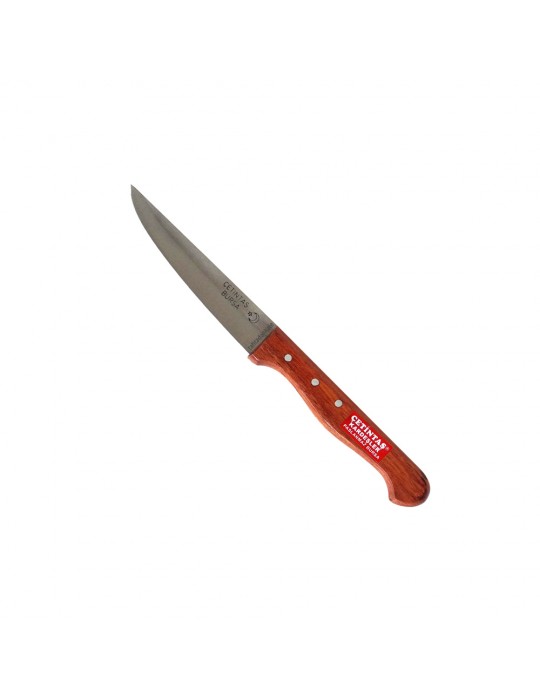 Çetintaş Paslanmaz Bursa Sebze Bıçağı 10 cm, Ahşap Gül Sap