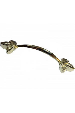 Dekoratif Zamak Yaprak Kulp - 96mm, Sarı, 1 Adet Dekoratif Zamak Yaprak Kulp - 96mm, Sarı, 1 Adet