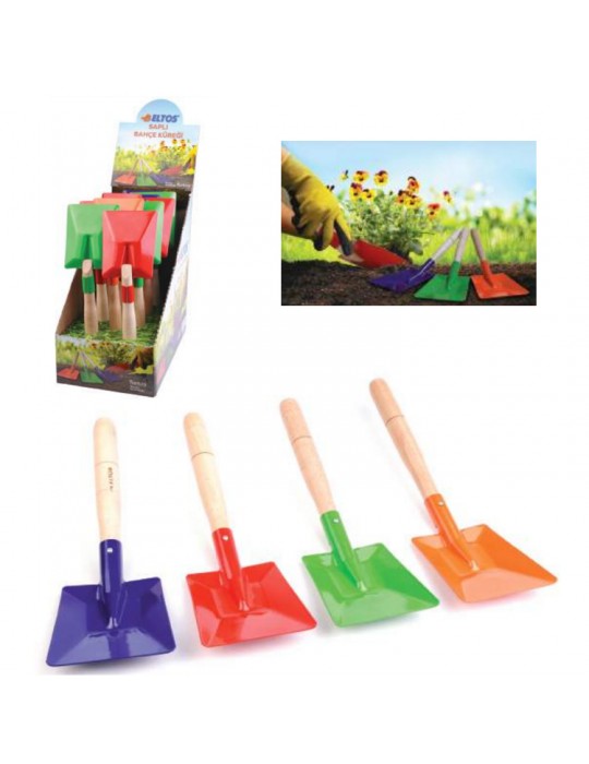 Mini Bahçe Küreği - Saplı 12x14cm