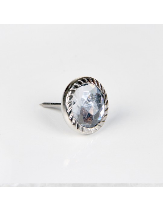 Febko Dekoratif Parlak Taşlı Kabara Raptiye 17 mm - 50 adet