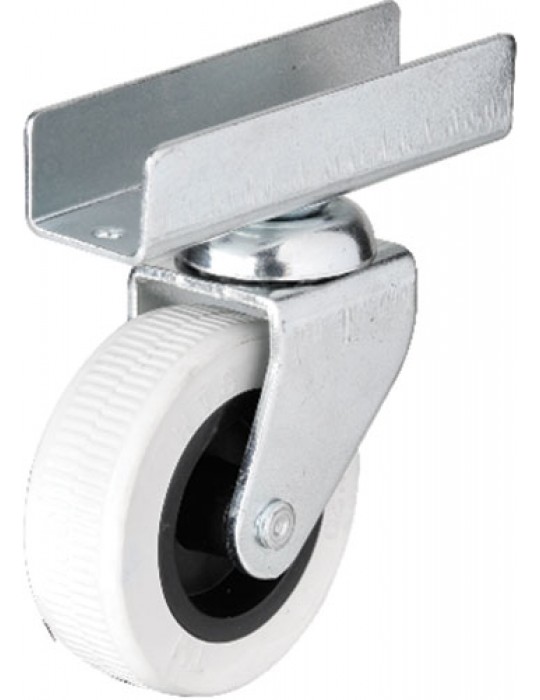 Hts 323 - 50x20 mm Gri Uzun U Tablalı Teker 4 Adet