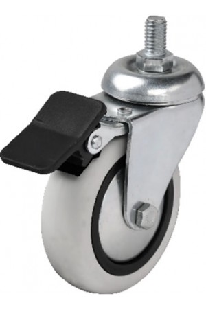 Hts 354 - 75x25 mm PVC Makaralı Vidalı Frenli Teker 4 Adet Hts 354 - 75x25 mm PVC Makaralı Vidalı Frenli Teker 4 Adet