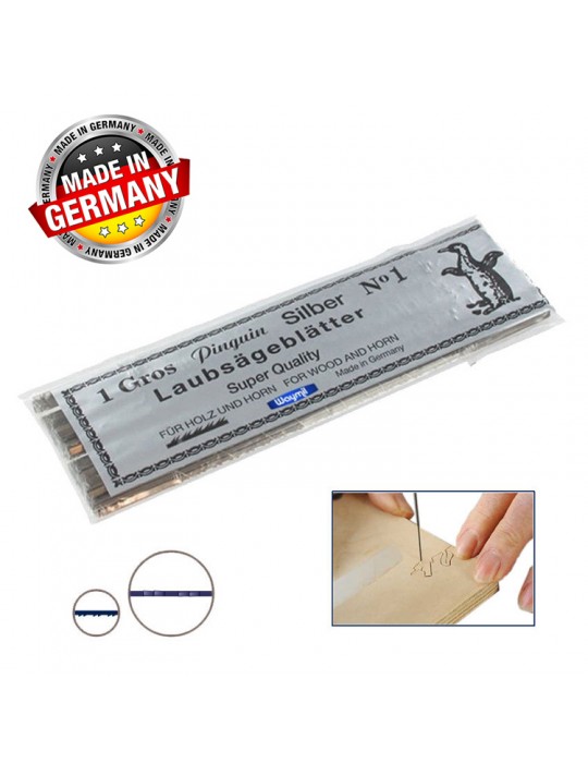 Pinguin Silber Düz Ahşap Kıl Testere Ağzı No:5 - 144 Adet