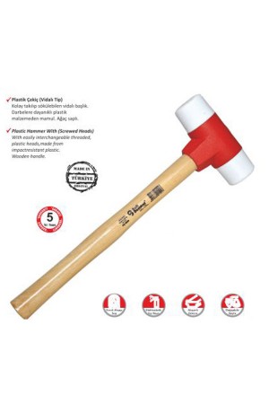 S.D. Sert Plastik Çekiç No:30 - Ahşap Saplı S.D. Sert Plastik Çekiç No:30 - Ahşap Saplı